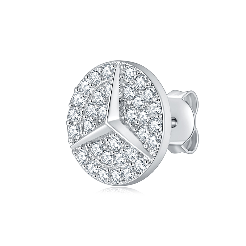 Sotiya Round Cut Moissanite Stud Earrings Sterling Silver-Sotiya