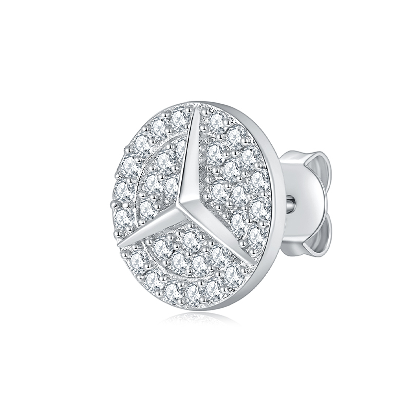 Sotiya Round Cut Moissanite Stud Earrings Sterling Silver-Sotiya