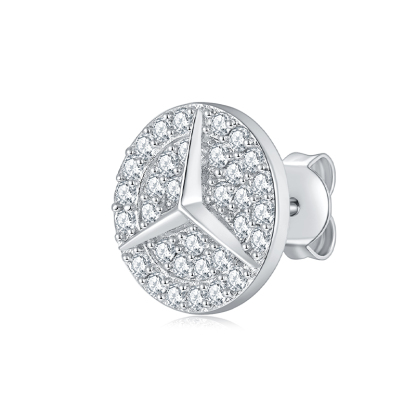 Sotiya Round Cut Moissanite Stud Earrings Sterling Silver-Sotiya