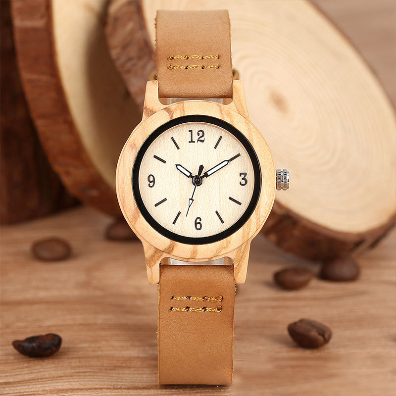 Sotiya Zebrawood Quartz Watch Exquisite Ultra-thin Wooden Watch-Sotiya