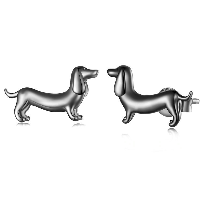 Sotiya Cute Dachshund Dog Stud Earrings Sterling Silver-Sotiya