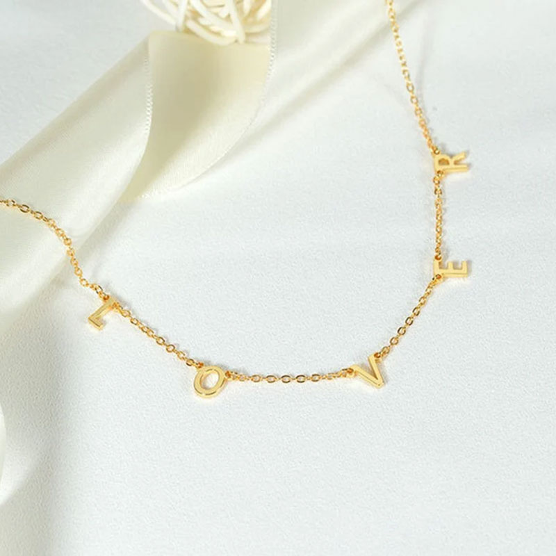 Sotiya Personalized Letters Necklace Sterling Silver-Sotiya