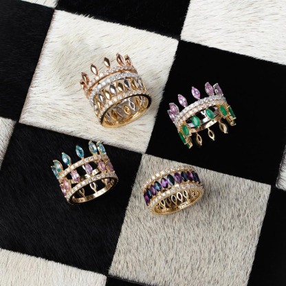 Sotiya 12 Birthstones Marquise Cut Mix and Match Stackable Eternity Ring Sterling Silver-Sotiya