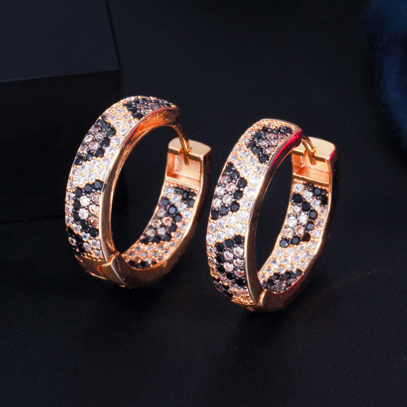 Sotiya Leopard Print Design Hoop Earrings-Sotiya