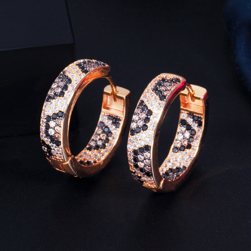 Sotiya Leopard Print Design Hoop Earrings-Sotiya