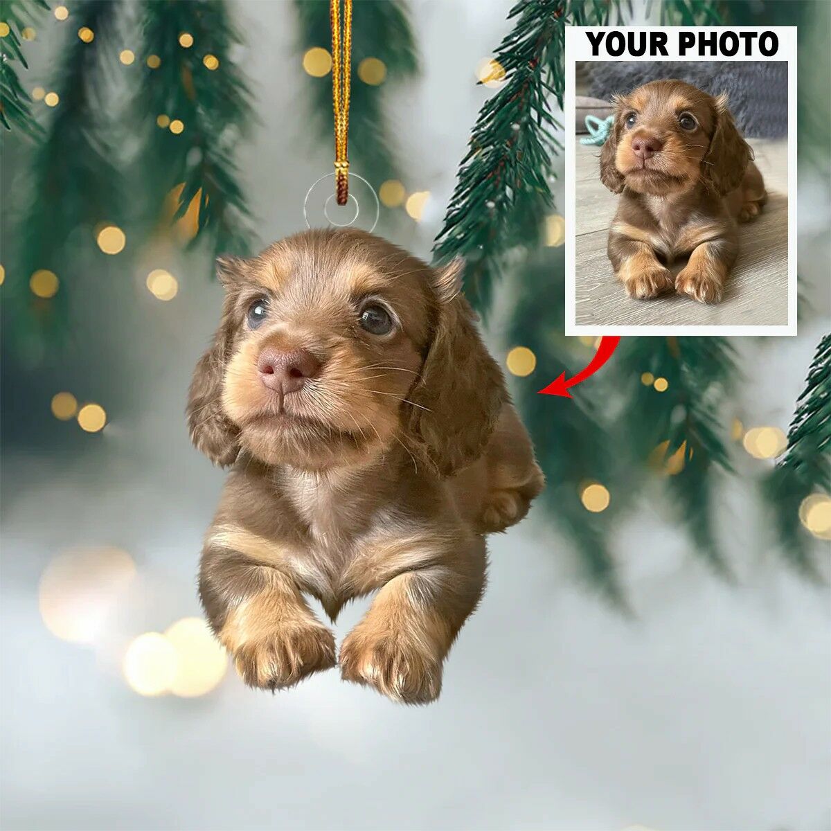 Sotiya Personalized Christmas Decoration Customized Pet Photos Ornament Warm Christmas Gifts-Sotiya