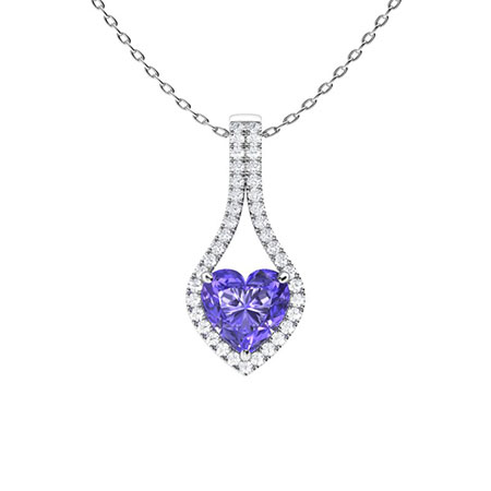 Sotiya Customizable 12 Birthstone Heart Cut Necklace Sterling Silver-Sotiya