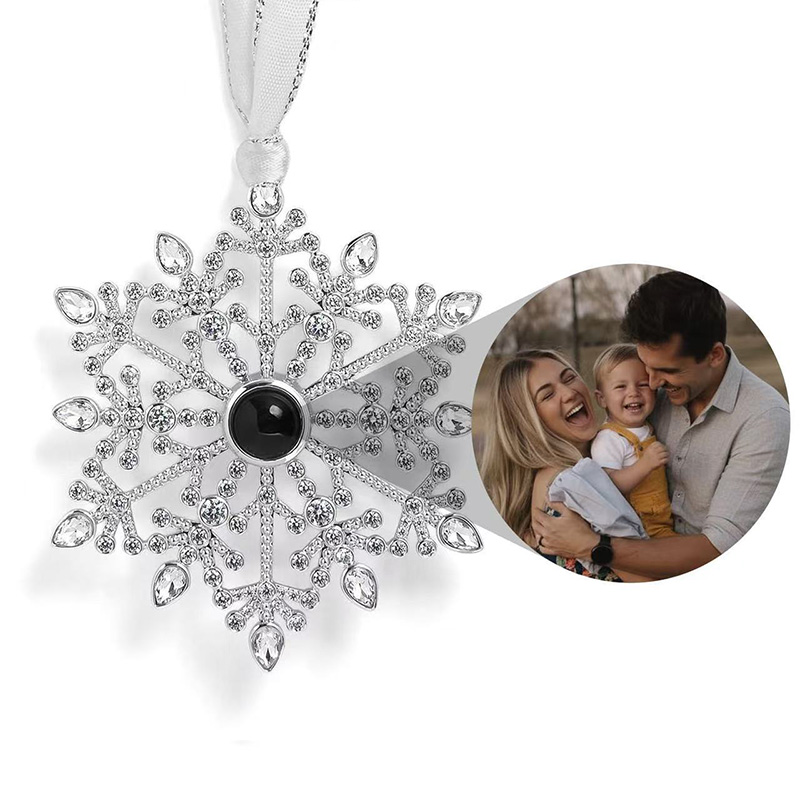 Sotiya Snowflake Personalized Photo Ornament-Sotiya