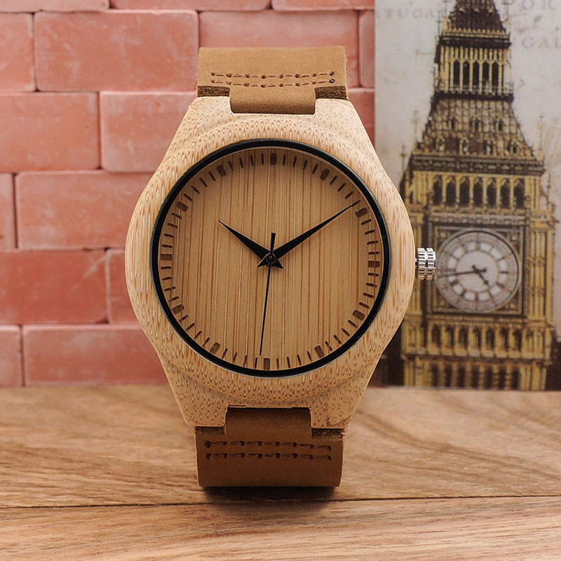 Sotiya Carbonized Bamboo Quartz Movement Men's Wooden Watch-Sotiya