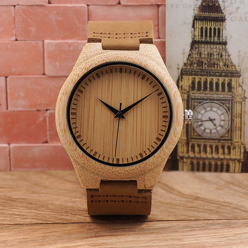 Sotiya Carbonized Bamboo Quartz Movement Men's Wooden Watch-Sotiya
