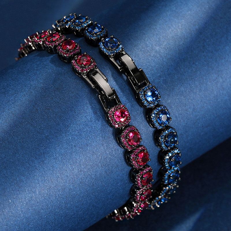 Sotiya Halo Round Cut Tennis Bracelet-Sotiya