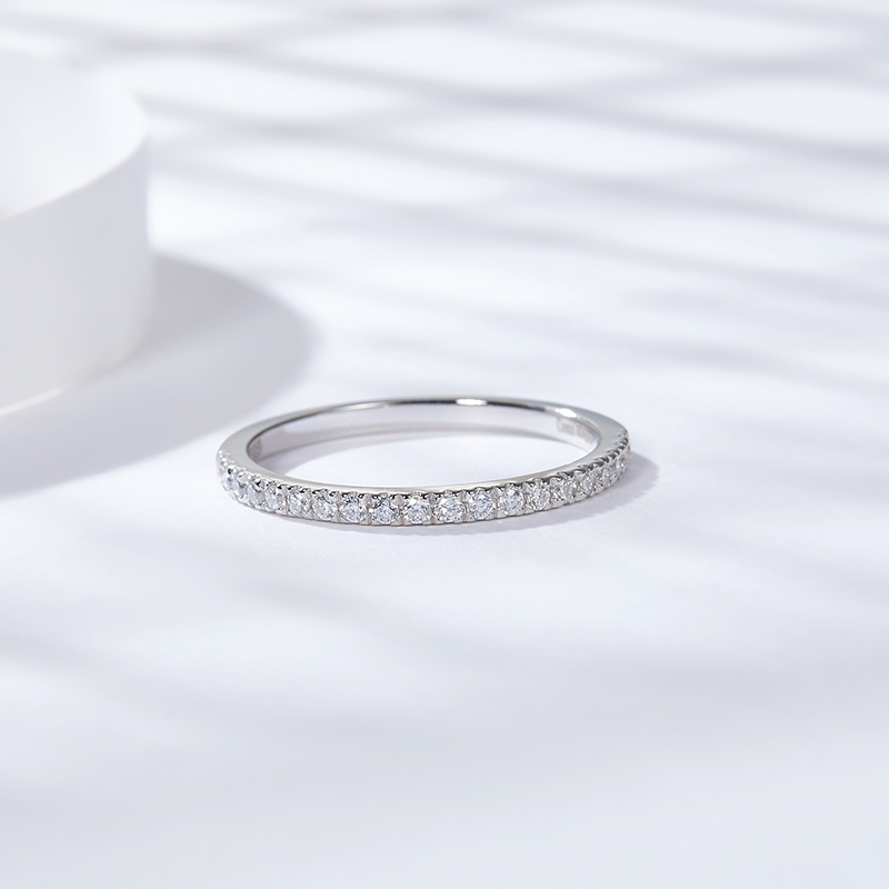 Sotiya Tri-tone Round Cut Moissanite Women's Wedding Ring Set Sterling Silver-Sotiya