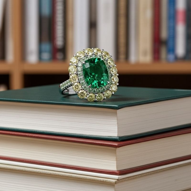 Sotiya Cathedral Double Halo Cushion Cut Engagement Ring Sterling Silver-Sotiya