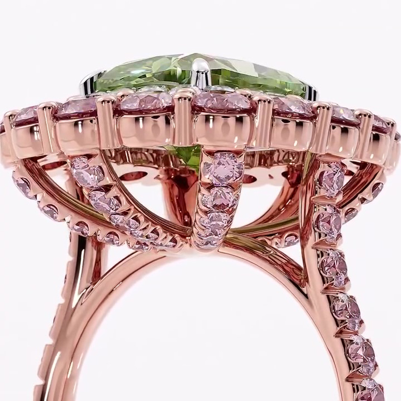 Sotiya Cathedral Cushion Cut Multi Colored Engagement Ring Sterling Silver-Sotiya