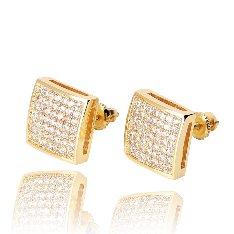 Sotiya Square Shape Men's Stud Earrings-Sotiya