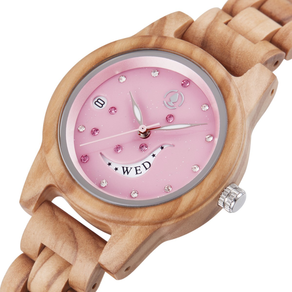 Sotiya Seven Stars and Moon Dial Quartz Wooden Watch-Sotiya