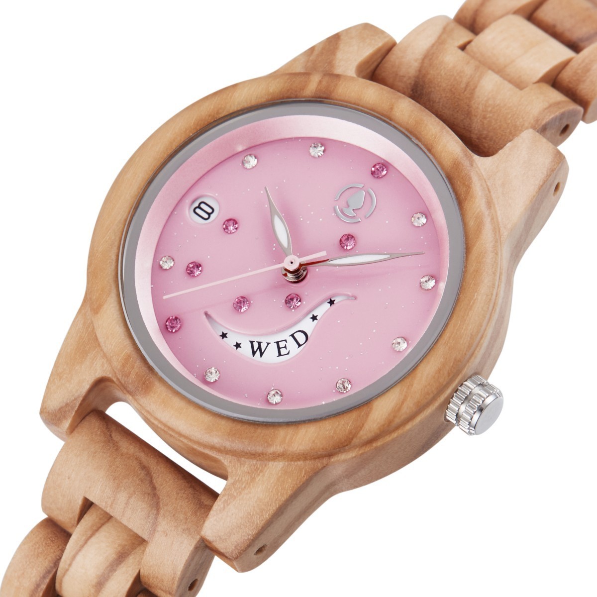 Sotiya Seven Stars and Moon Dial Quartz Wooden Watch-Sotiya