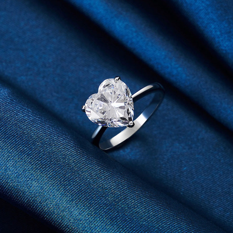 Sotiya Heart Cut Solitaire Engagement Ring Sterling Silver-Sotiya