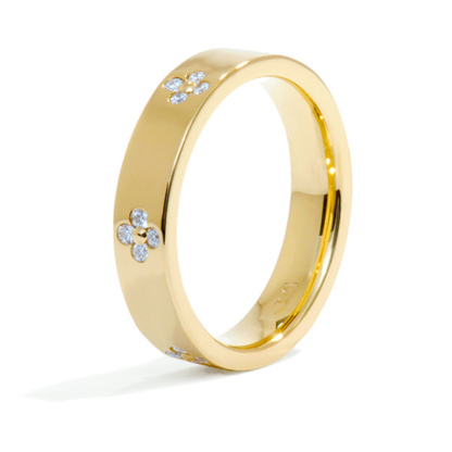 Sotiya Round Cut Clover Wedding Ring Sterling Silver-Sotiya