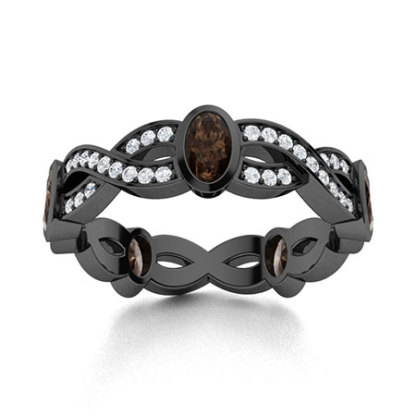 Sotiya Twist Infinity Oval Cut Eternity Ring Sterling Silver-Sotiya