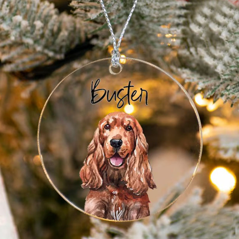 Sotiya Custom Pet Photo And Name Ornament Decoration Personalized Christmas Gifts For Pet Lovers-Sotiya