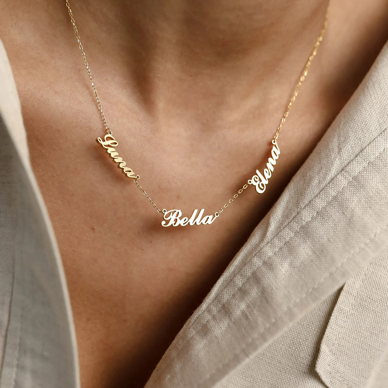 Sotiya Personalized Name Necklace Titanium Steel-Sotiya