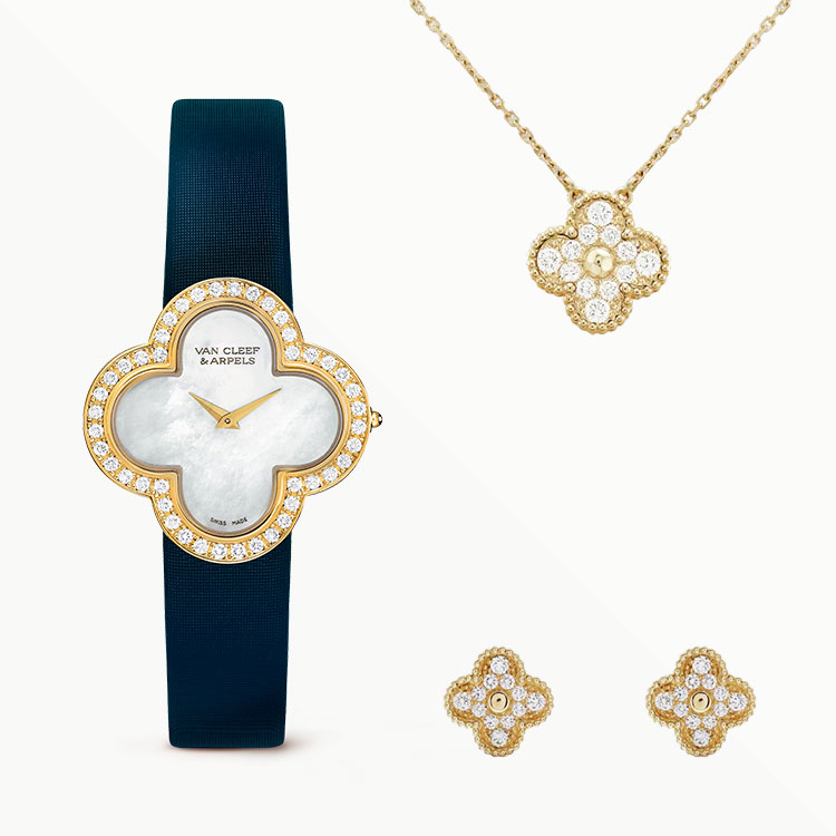 3-Piece Alhambra Yellow Gold & Diamond