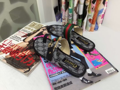 WOMEN'S DOUBLE G MATELASS脡 CANVAS SLIDE SANDAL