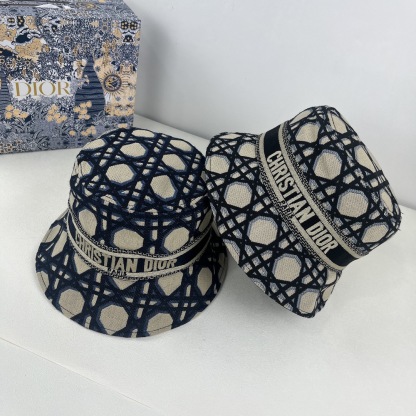 D-BOBBY MACROCANNAGE SMALL BRIM BUCKET HAT