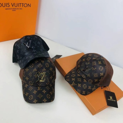 Monogram Leather Cap hat Snapback