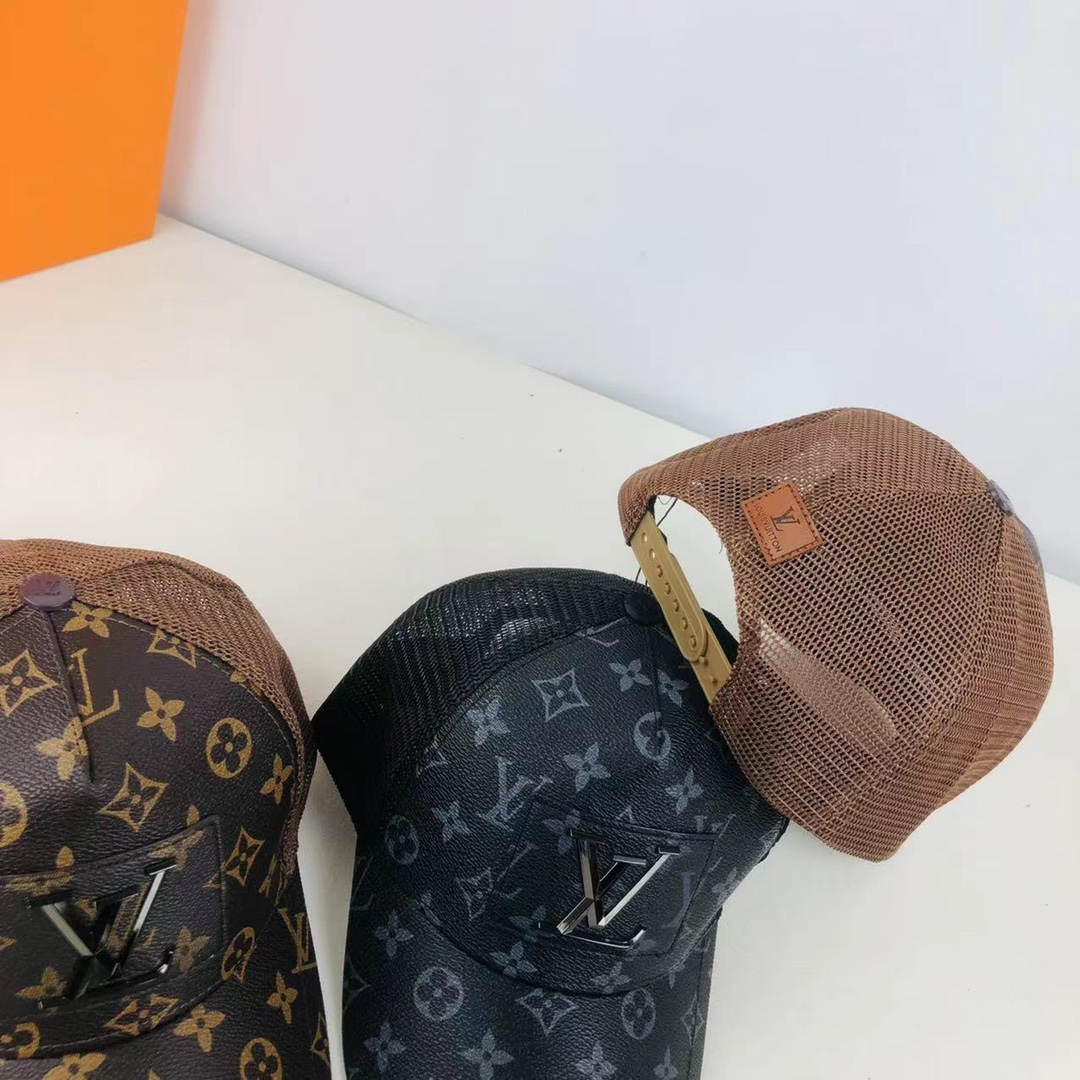 Monogram Leather Cap hat Snapback