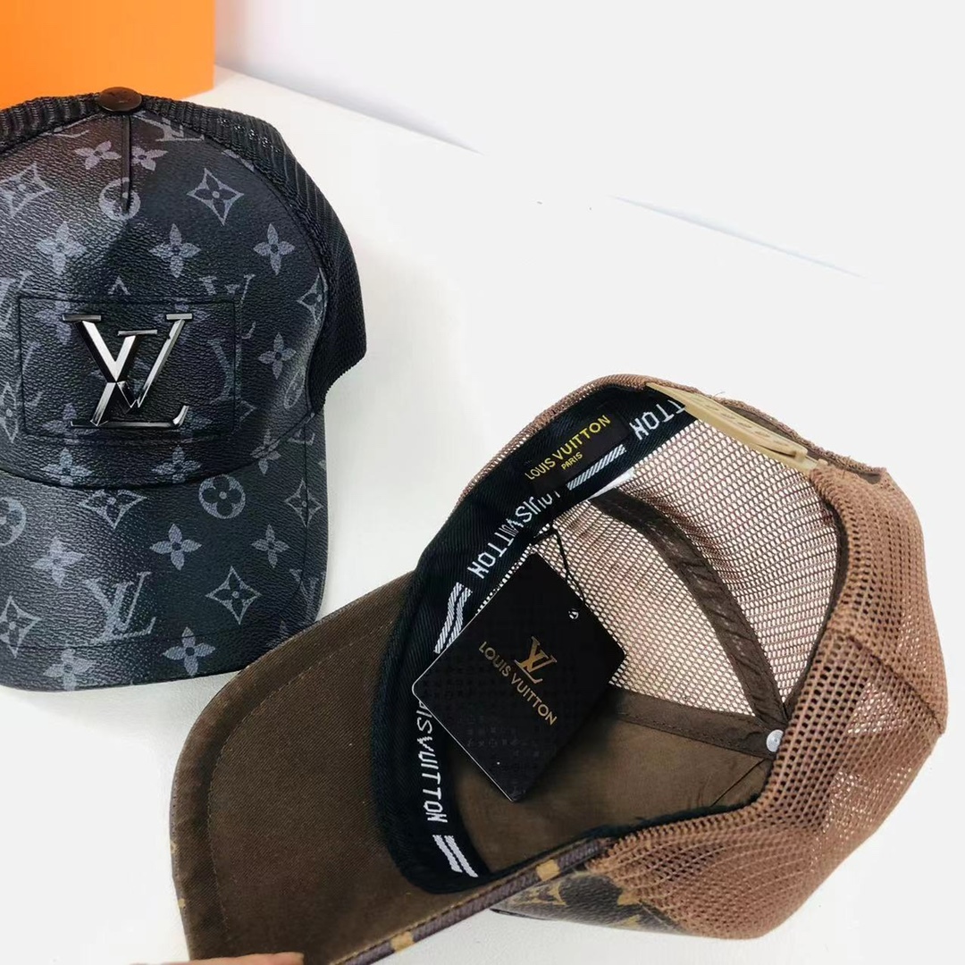 Monogram Leather Cap hat Snapback