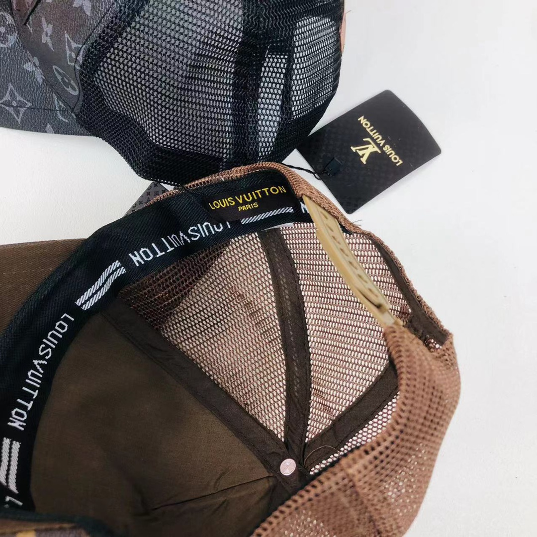 Monogram Leather Cap hat Snapback