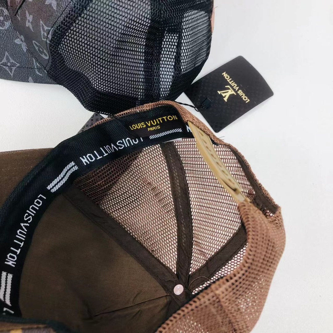 Monogram Leather Cap hat Snapback