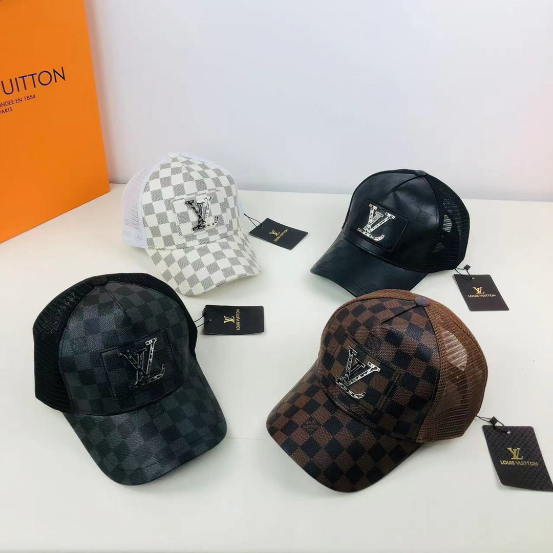 Monogram Leather Cap hat Snapback