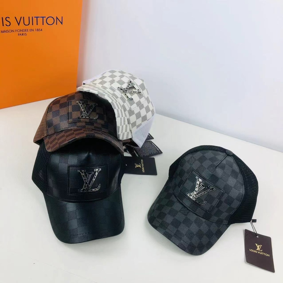 Monogram Leather Cap hat Snapback