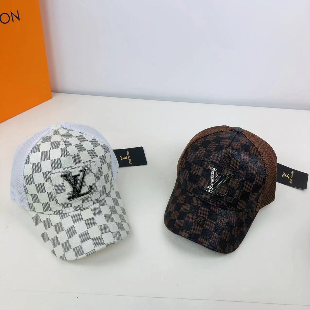 Monogram Leather Cap hat Snapback