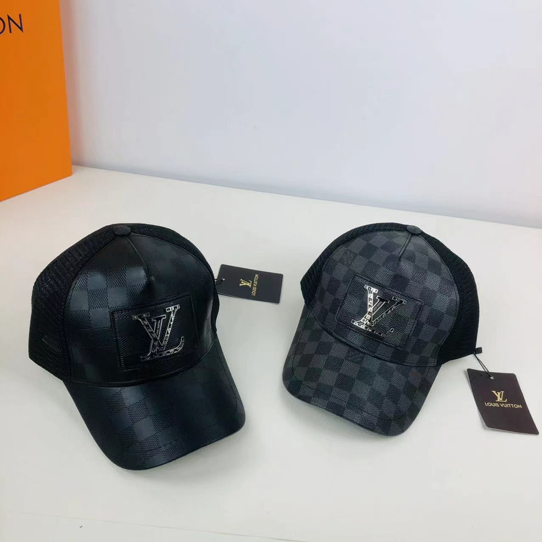 Monogram Leather Cap hat Snapback