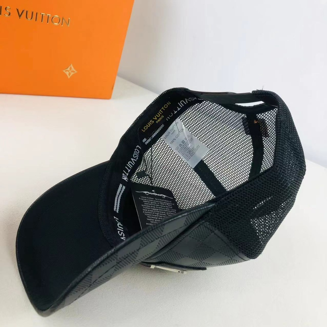 Monogram Leather Cap hat Snapback