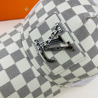 Monogram Leather Cap hat Snapback