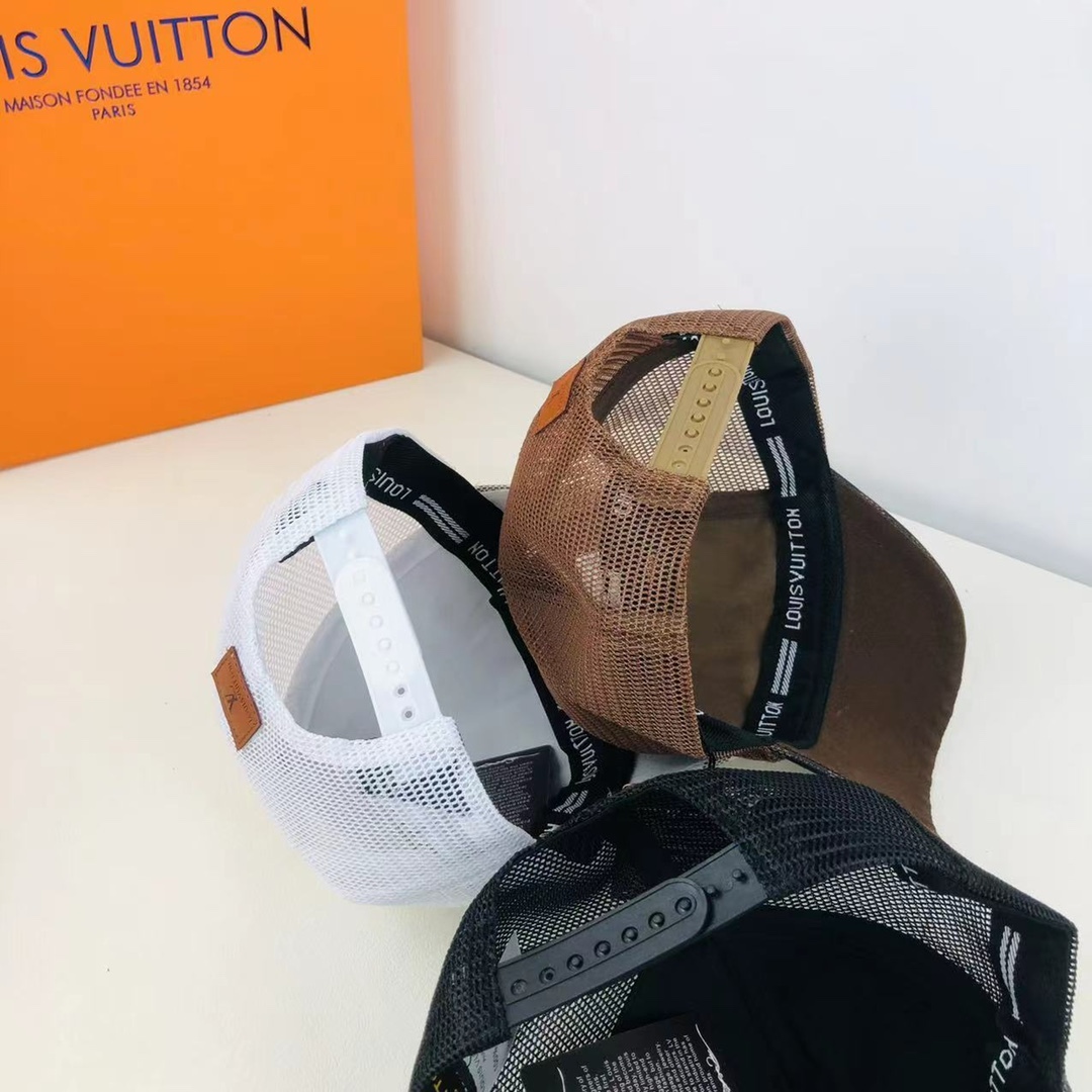 Monogram Leather Cap hat Snapback