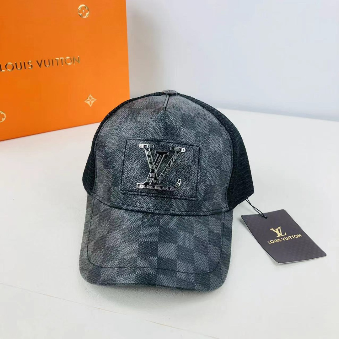 Monogram Leather Cap hat Snapback