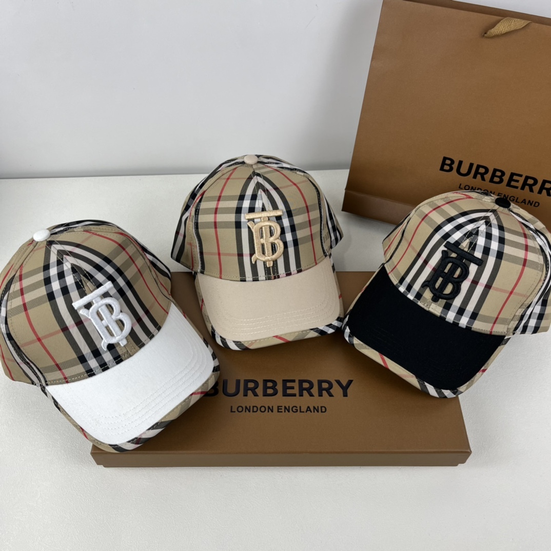 Logo Plaid Baseball Cap