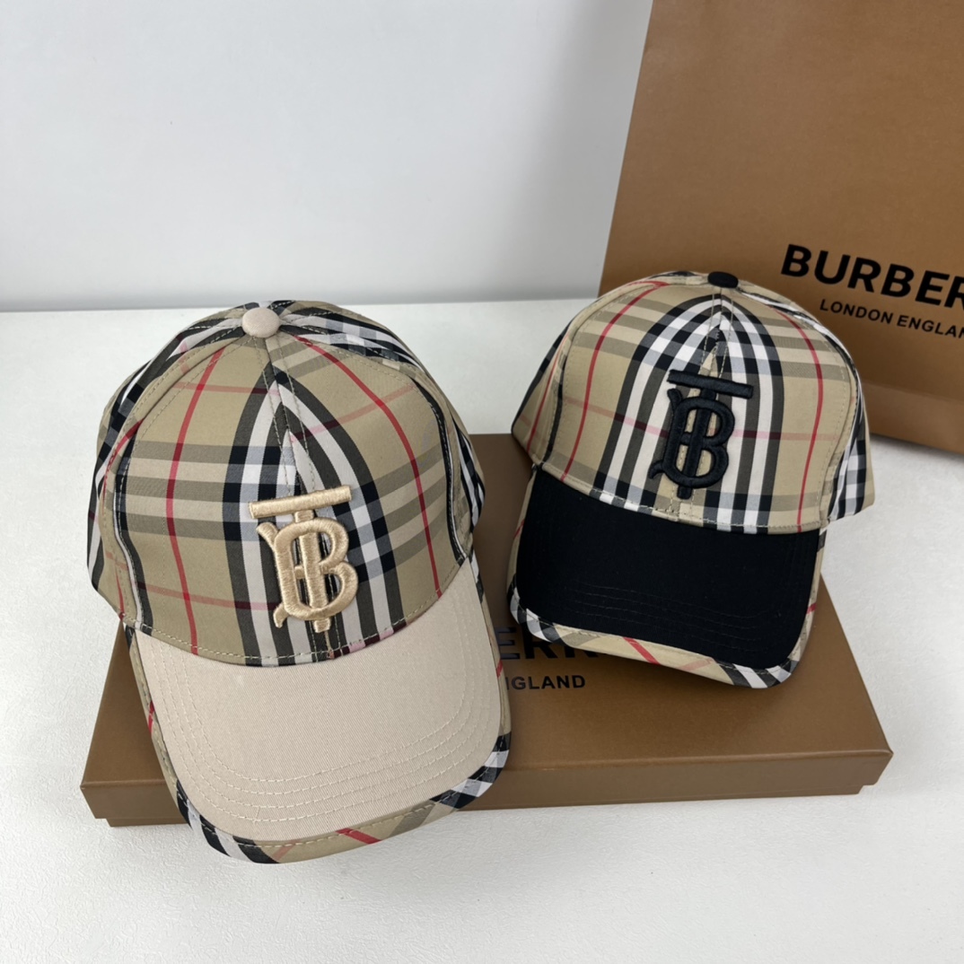 Logo Plaid Baseball Cap