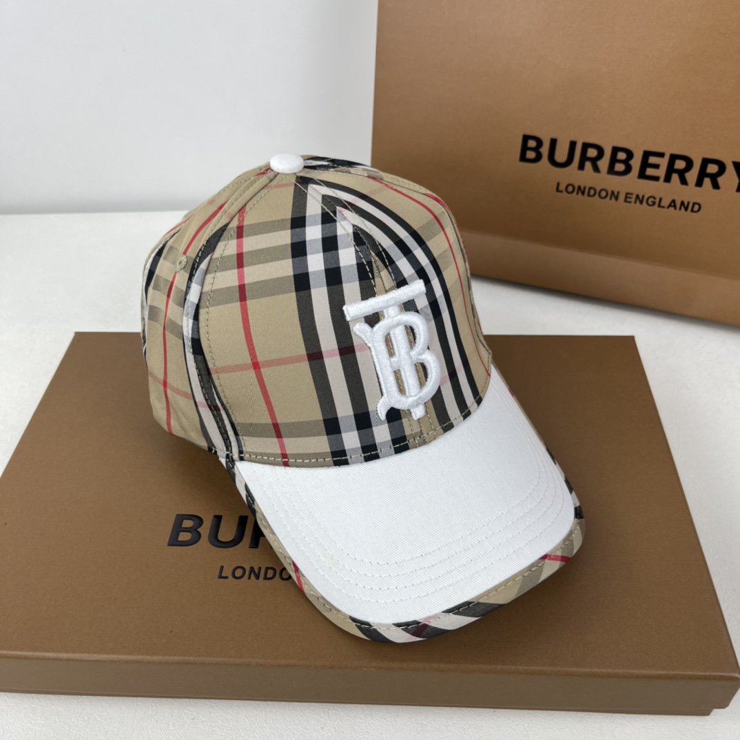 Logo Plaid Baseball Cap