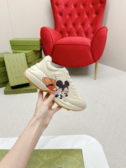 Calfskin Mickey Mouse Womens Rhyton Sneakers