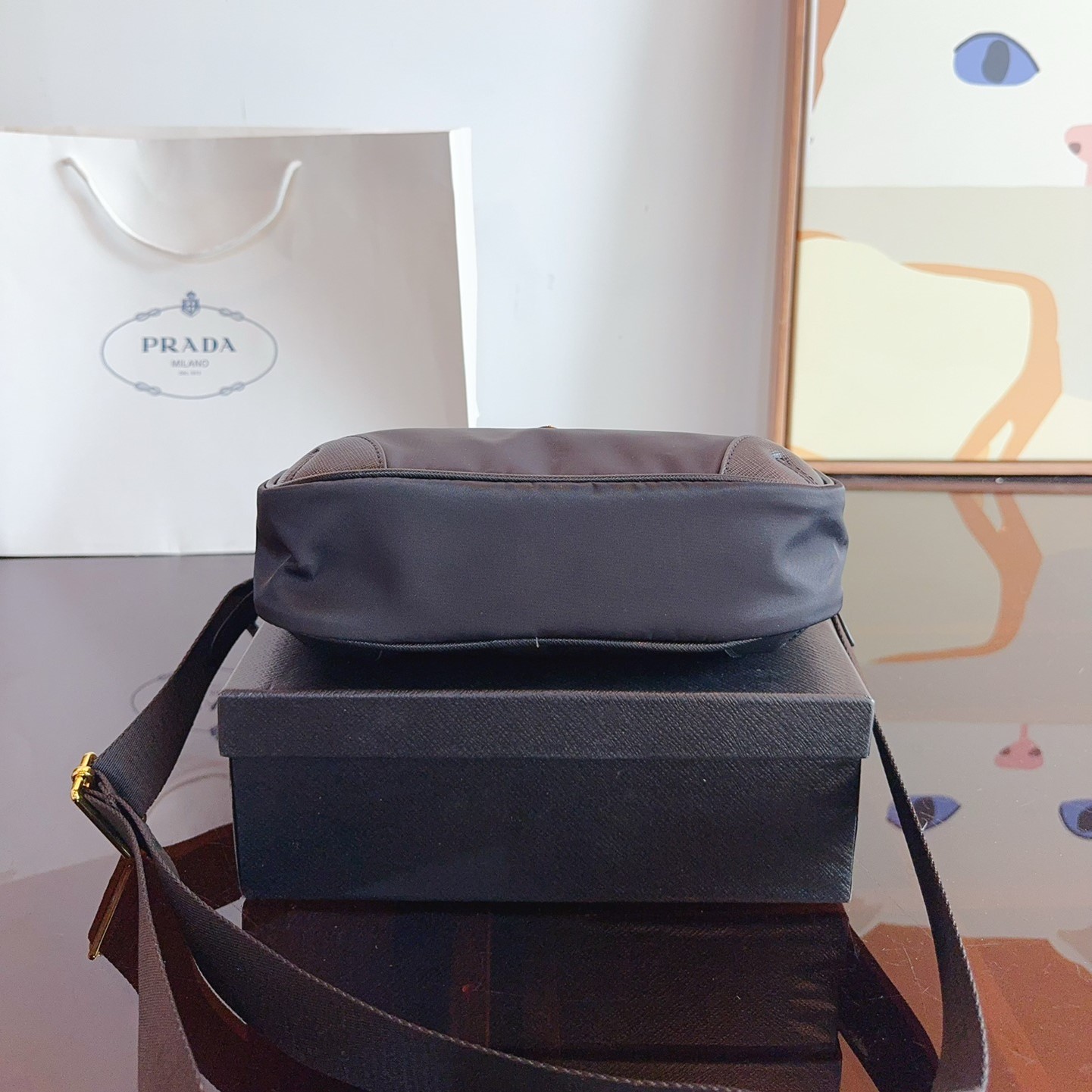 Re-Edition 2005 Re-Nylon and Saffiano leather bag