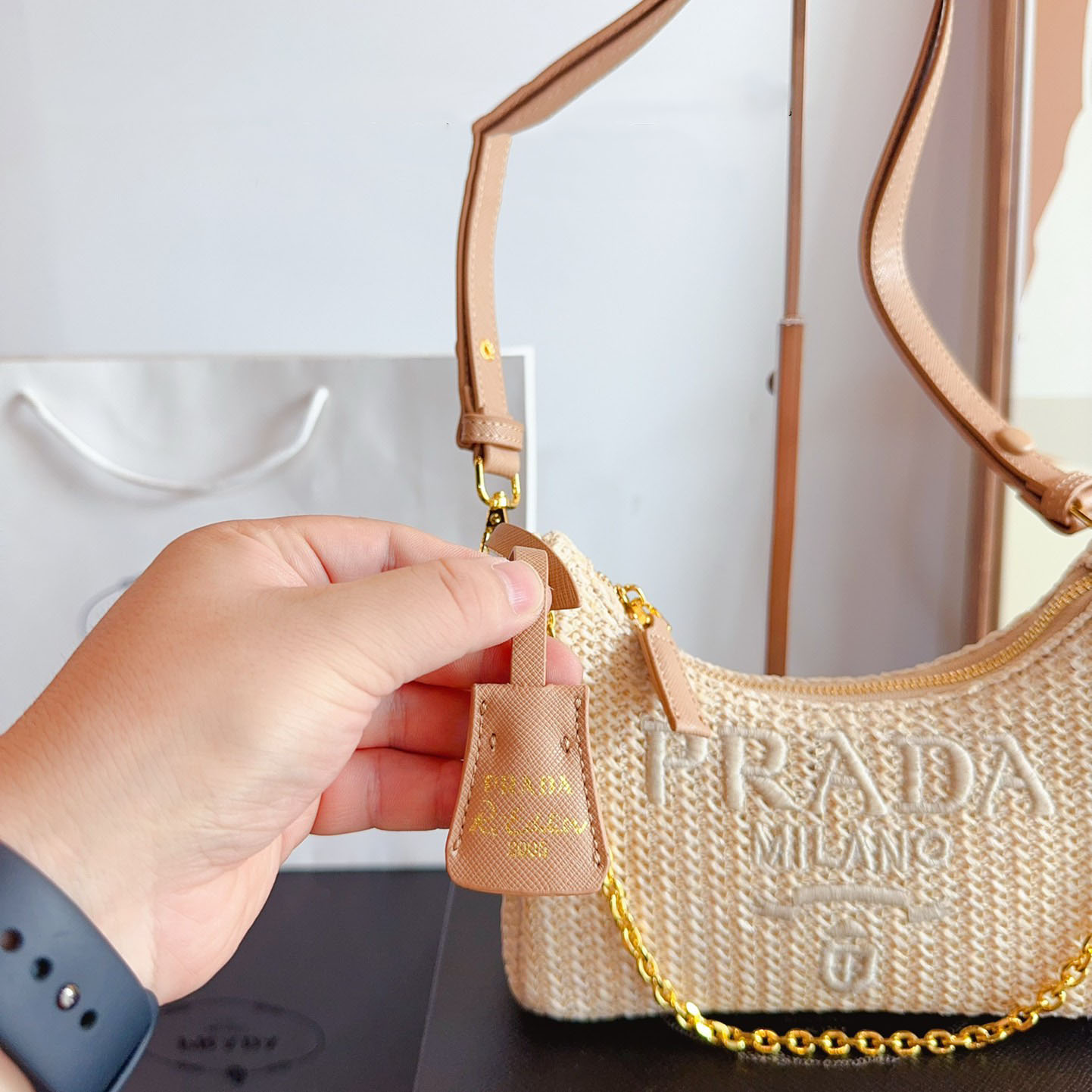 Yarn Raffia Effect Crochet Mini Re-Edition Shoulder Bag