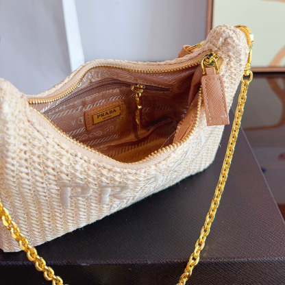 Yarn Raffia Effect Crochet Mini Re-Edition Shoulder Bag