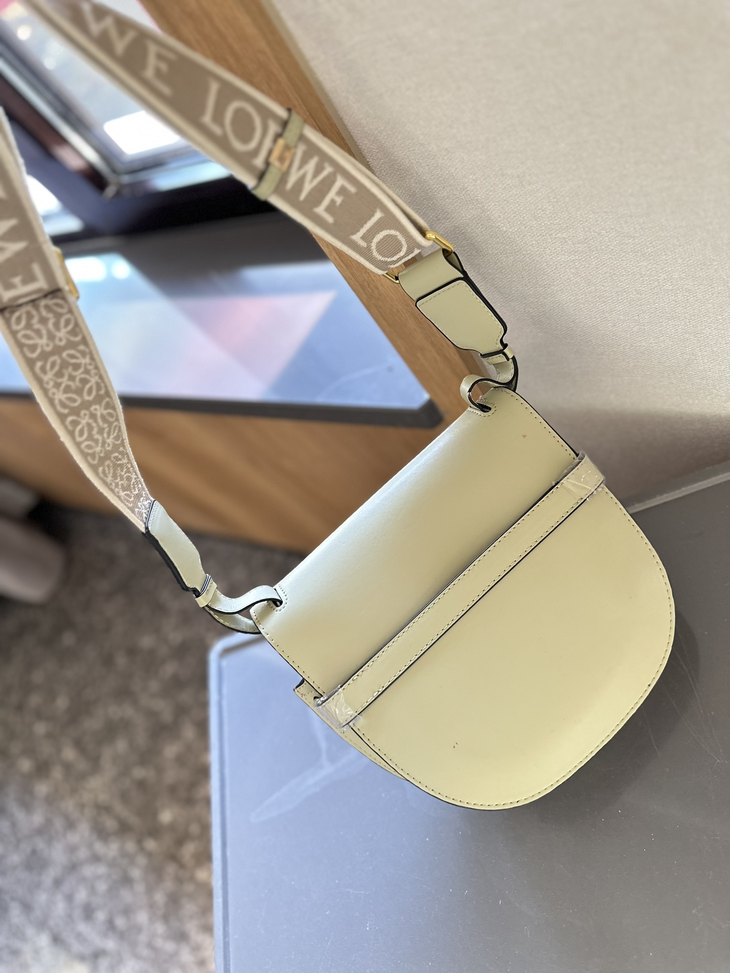 Gate Dual bag in soft calfskin and jacquard